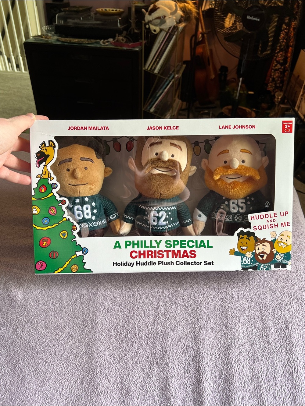 A Philly Special Christmas Holiday Huddle Plush Collector Set Eagles Jason Kelce
